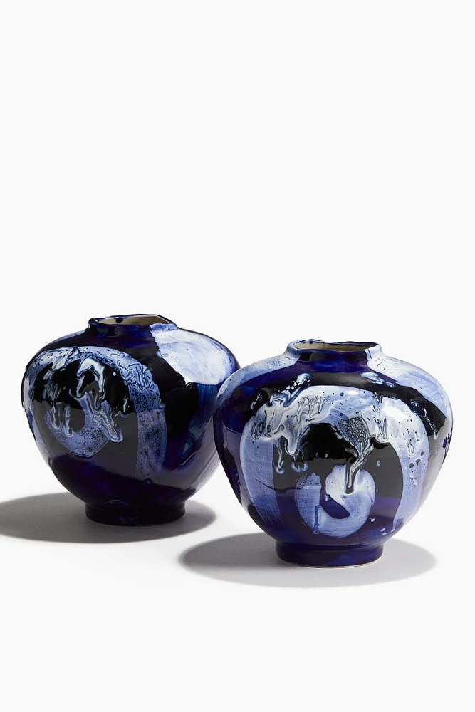 Hand-painted Stoneware Vase