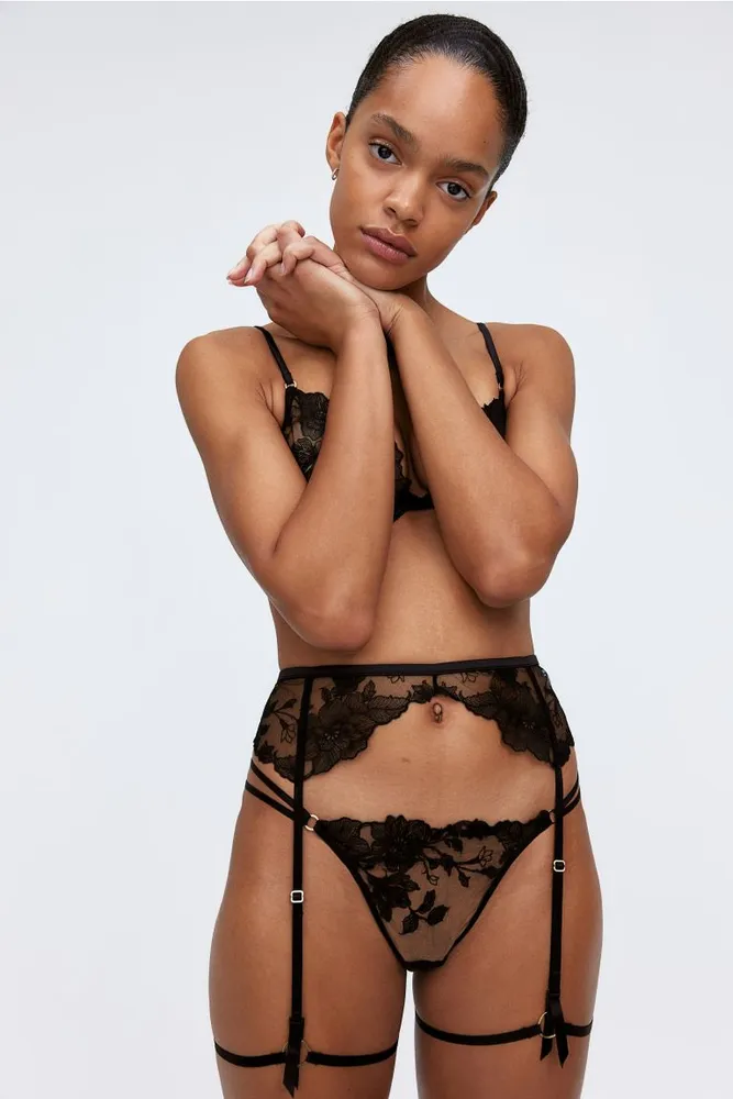 Lace-trimmed Garter Belt