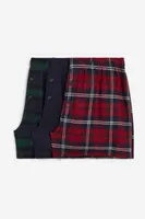 3-pack Flannel Boxer Shorts