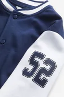 Motif-detail Baseball Jacket