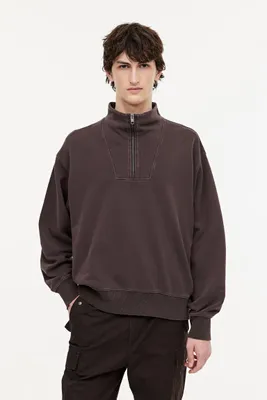 Loose Fit Half-zip Sweatshirt
