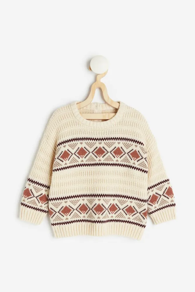 jacquard knit pullover