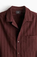 Regular Fit Textured-weave Resort Shirt