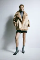 Oversized Teddy-fleece-lined Jacket