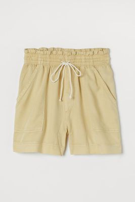 Lyocell Paper-bag Shorts