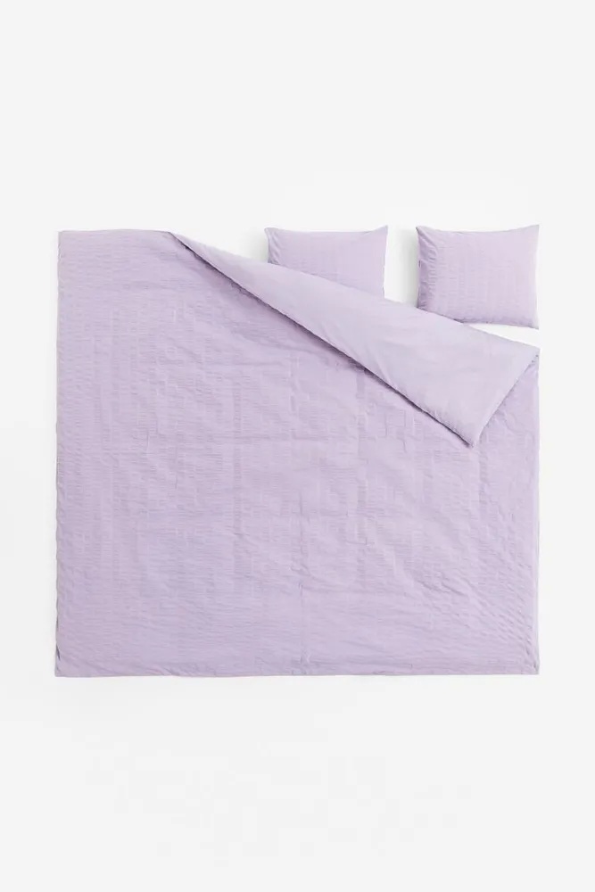 Seersucker King/Queen Duvet Cover Set