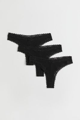 3-pack Ribbed Brazilian Briefs