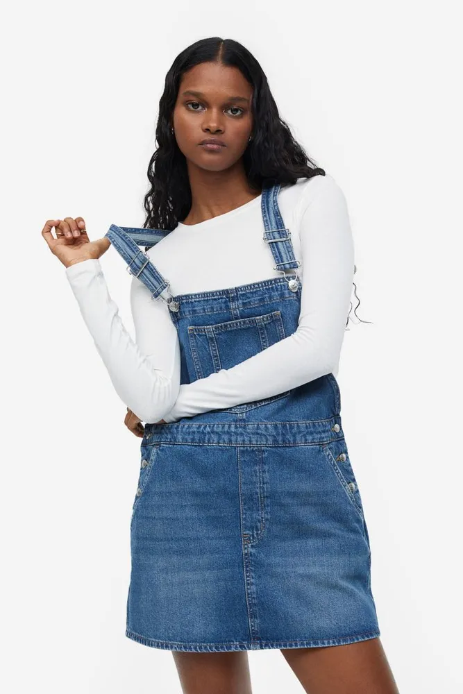 Shop Denim Overall Dress for Women from latest collection at Forever 21   499745