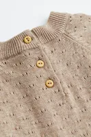 Pointelle-knit Cotton Dress