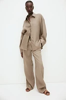 Wide-leg Linen Pants