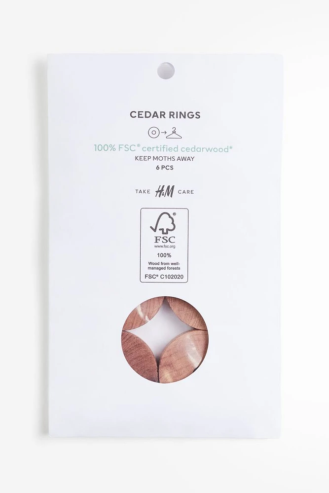 6-pack Cedar Rings