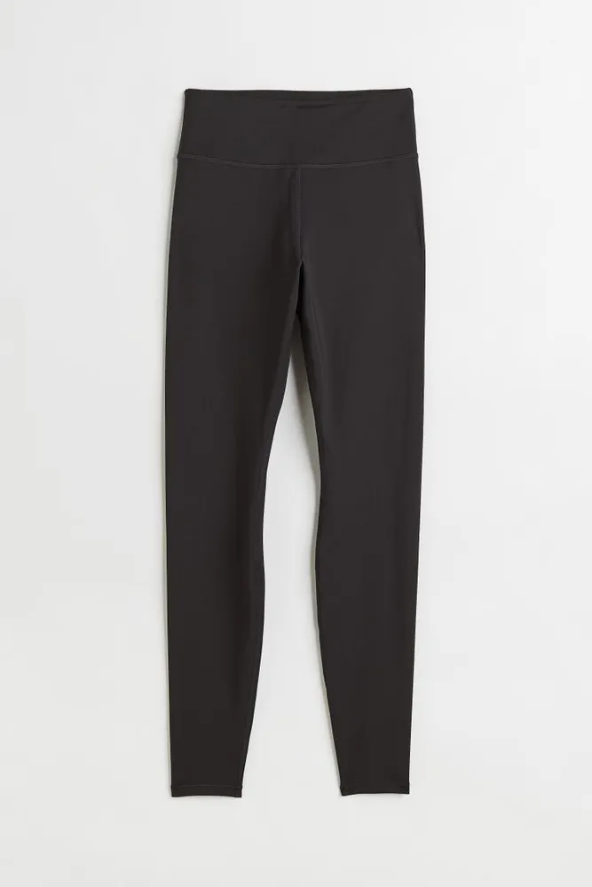 Wide Waistband Sports Leggings with Pockets Black / 4