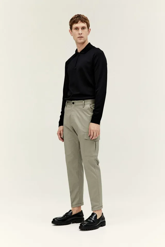 Fivestar General Low Rise Black Pinstripe Cargo Pants