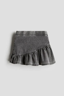 Flounced Denim-look Skirt