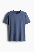 Slim Fit Ribbed Lyocell-blend T-shirt