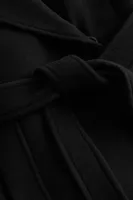 Wool-blend Tie-belt Coat