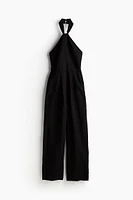 Knot-detail Halterneck Jumpsuit