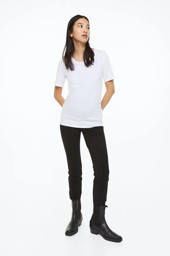 MAMA 2-pack Cotton T-shirts Black/white Ladies H&M US, 55% OFF
