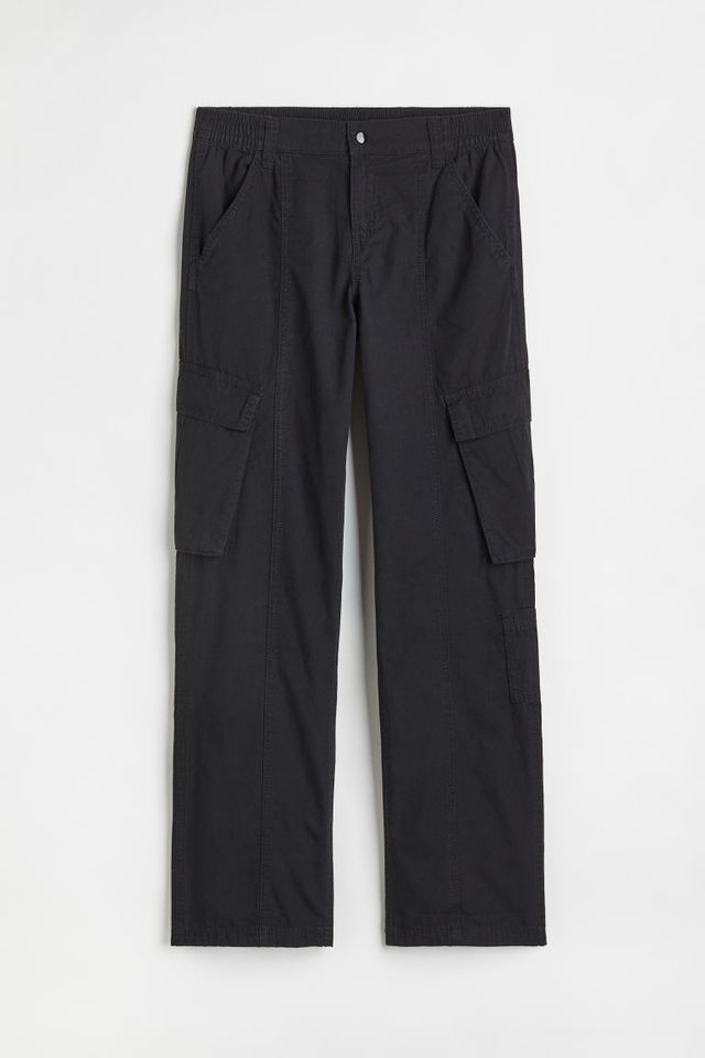 H&M - Canvas cargo trousers - Grey Medium Dusty