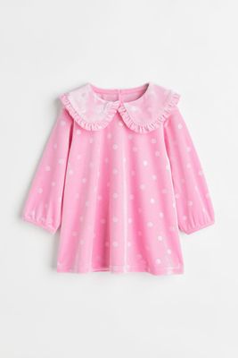 Collared Velour Dress