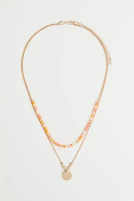 Double-strand Pendant Necklace