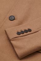 Wool-blend Funnel-collar Coat