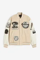 Loose Fit Baseball Jacket