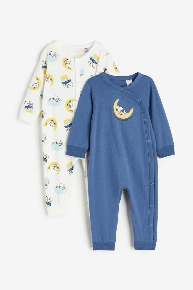 2-pack Printed Pajamas - Beige/Snoopy - Kids