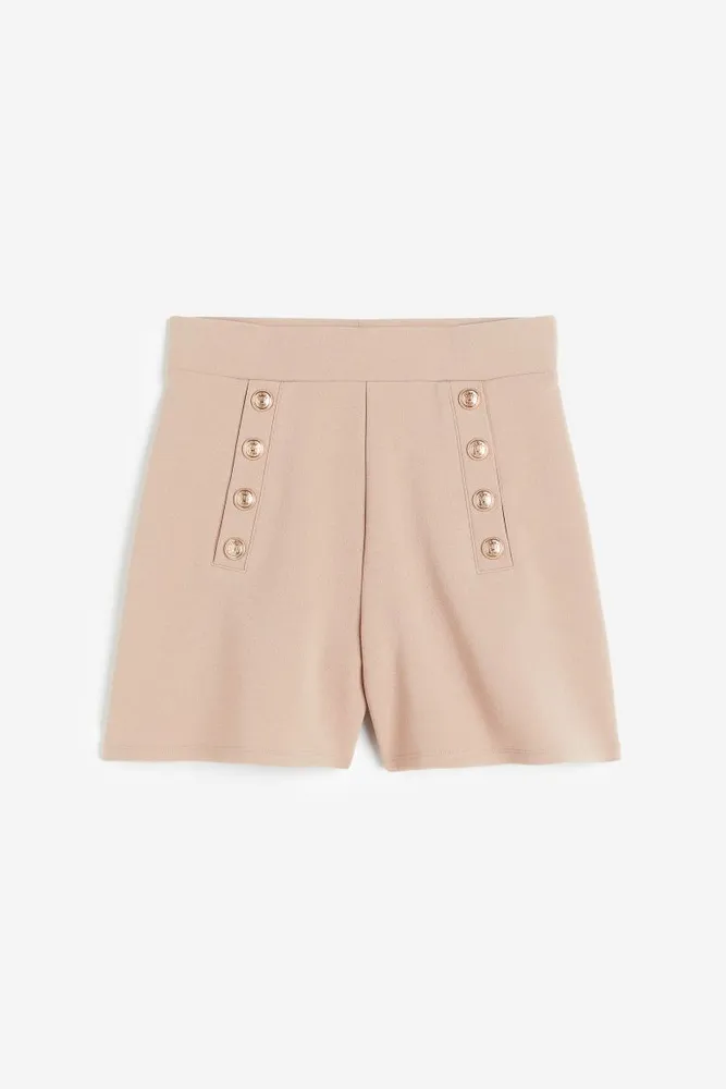 Button-front Shorts