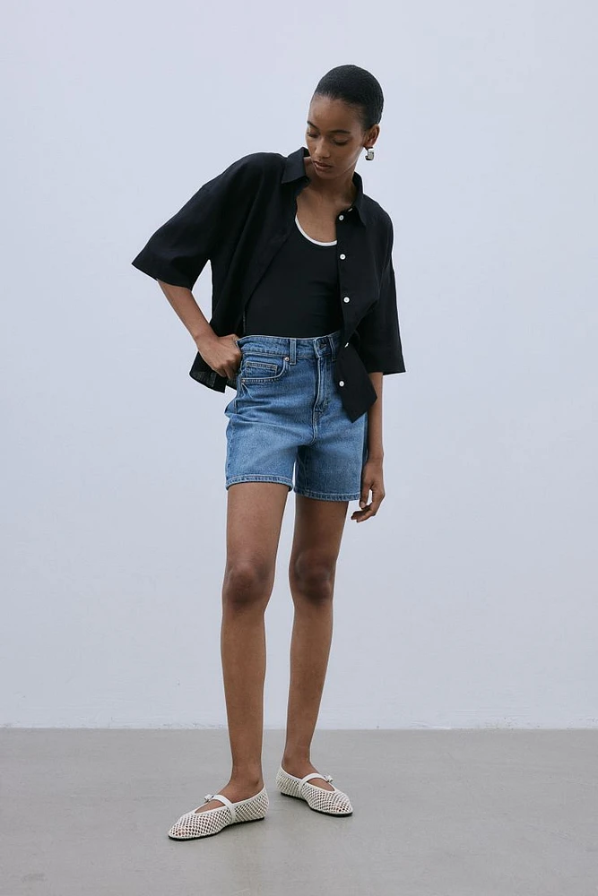 High Waist Denim Shorts