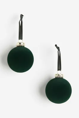 2-pack Flocked Ornaments