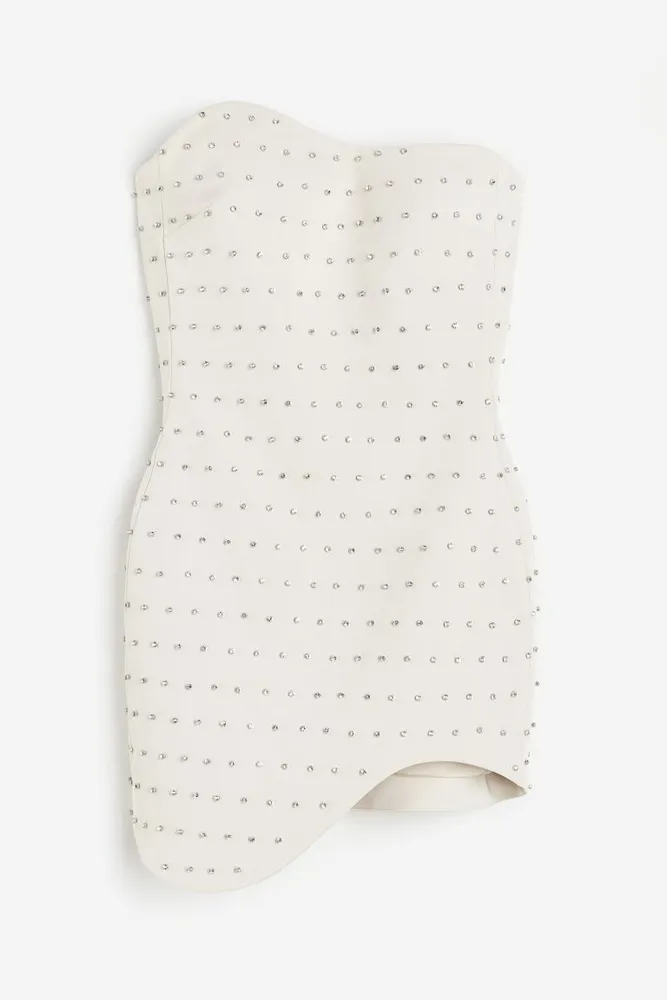 H&M Rhinestone-embellished Net Dress