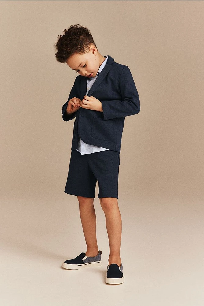 Dressy Pique Jacket and Shorts Set