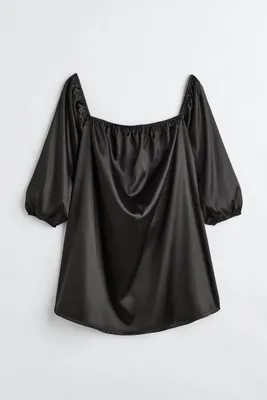 H&M+ Off-the-shoulder Satin Dress