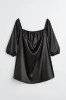 H&M+ Off-the-shoulder Satin Dress