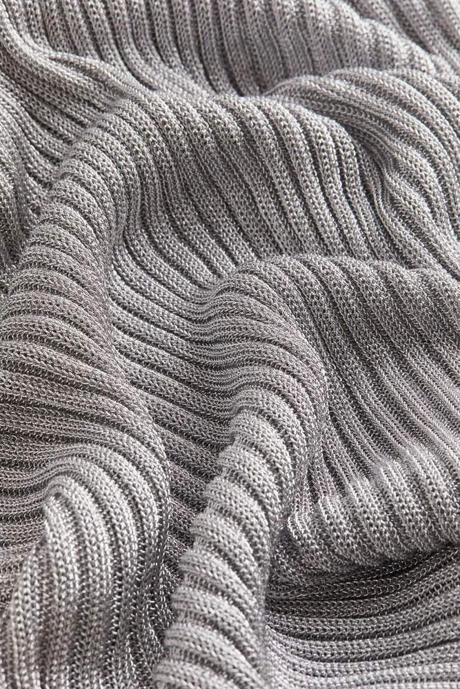 Shimmery Rib-knit Dress