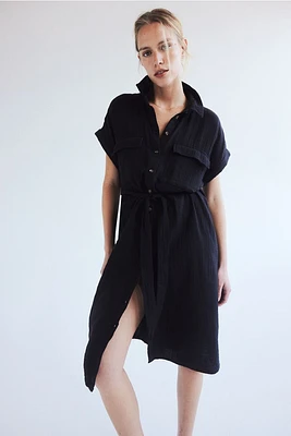 Tie-belt Shirt Dress