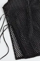 Crochet-look Tie-detail Tank Top