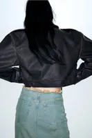 Raw-edged Denim Skirt