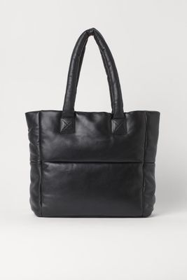 Padded Leather Shopper