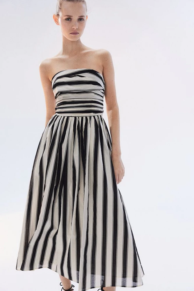 Pleated Bandeau Dress