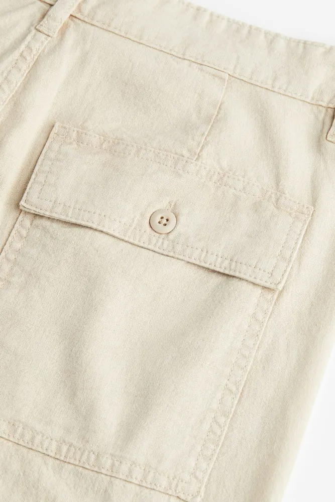 H&M Relaxed Fit Linen-blend Pants