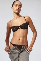 Non-padded Lace Balconette Bra