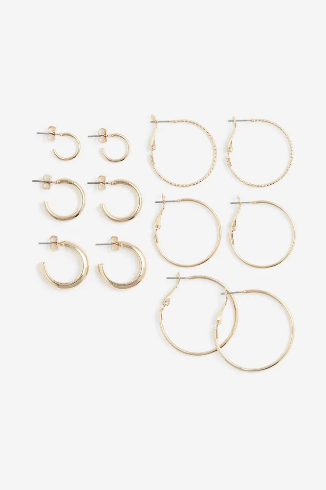 6 Pairs Hoop Earrings