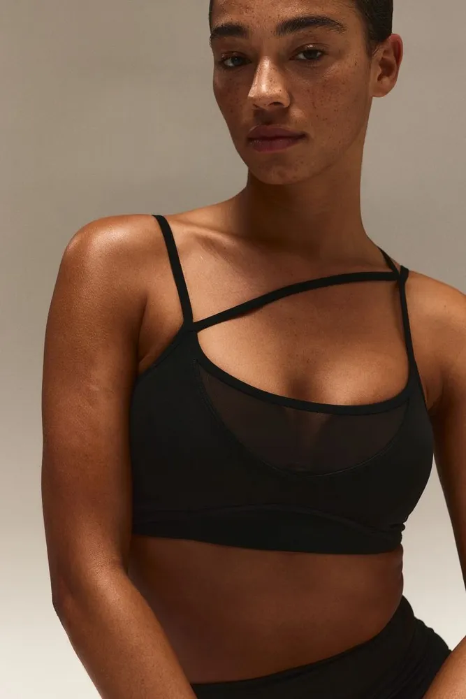 DryMove™ Medium Support Sports bra - Dark brown - Ladies