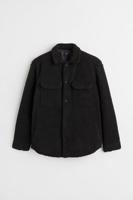 Relaxed Fit Faux Shearling Overshirt