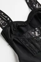 Lace-detail Corset-style Top