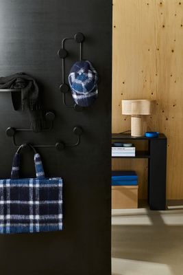 Metal and Wood Wall-mounted Rack