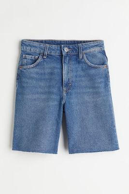 Shorts Bermuda en denim de algodón