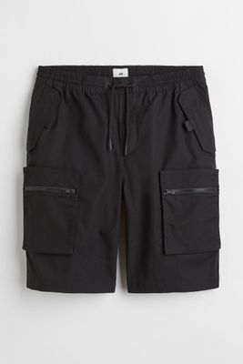 Relaxed Fit Ripstop Cargo Shorts